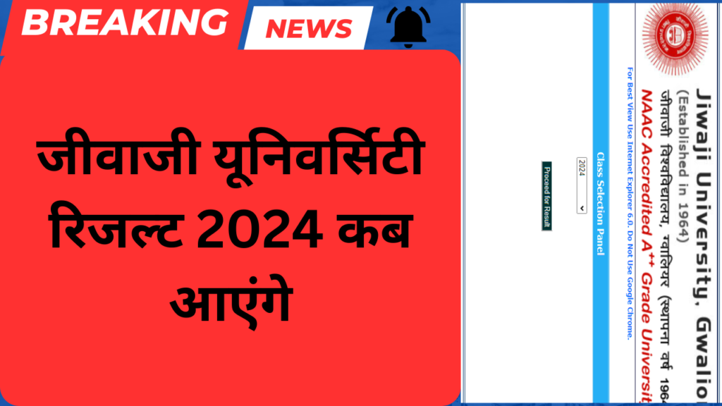 Jiwaji University Result By Roll Number 2024